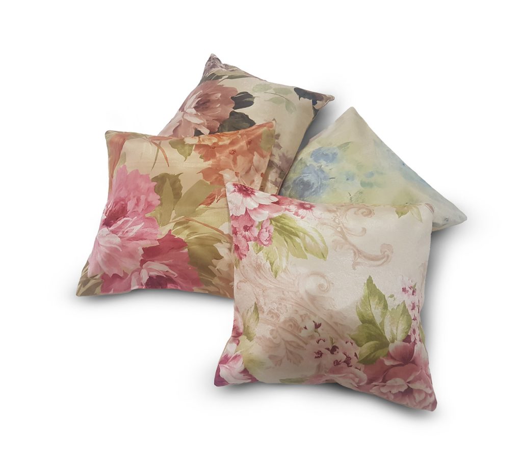 Комплект декоративних подушок Lumelle Flowers Aquarelle 30х30см 4шт кольорові (п_0109а)