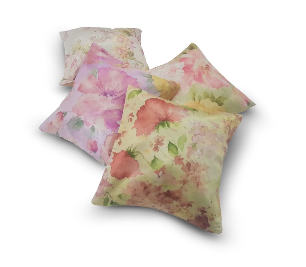 Комплект декоративних подушок  Lumelle Flowers Aquarelle 30х30см 4шт кольорові (п_0111а)