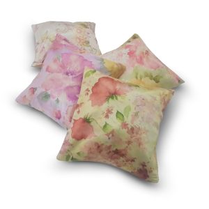 Комплект декоративних подушок  Lumelle Flowers Aquarelle 30х30см 4шт кольорові (п_0111а)