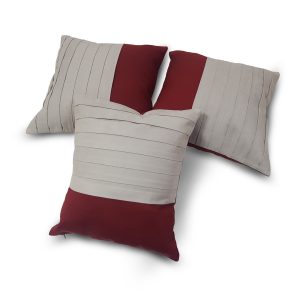 Комплект декоративних подушок Lumelle Hand Made 40х40см 2шт 40х34см 1шт сірий і бордовий (п_0141)