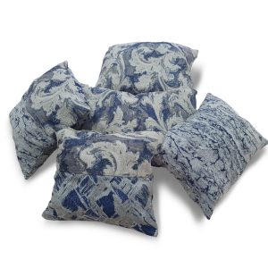 Комплект декоративних подушок Lumelle Abstract 40х40см 1шт 40х28см 1шт 34х24см 1шт 30х30см 2шт Сірі з синім (п_0007)
