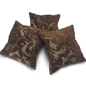 Комплект декоративних подушок Lumelle Classic Вензель, коричневі 33х33см 3шт (п_0193)