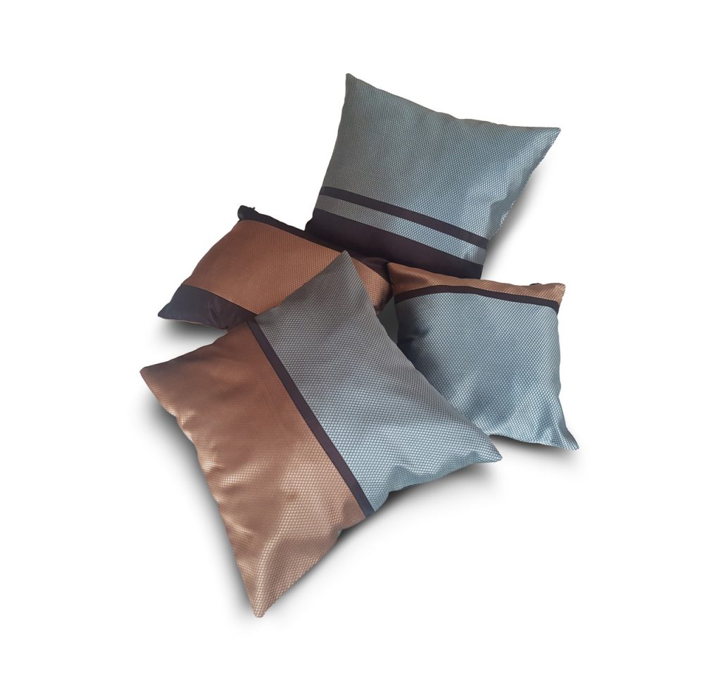 Комплект декоративних подушок lumelle Geometric 40х40см 1шт 30х30см 1шт 37х28см 1шт 37х37см 1шт бірюза з шоколадним (п_0041)