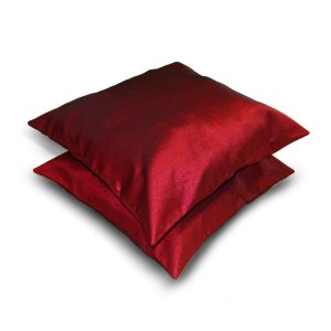 Комплект декоративних подушок Lumelle Simple парча 40х40см бордовий (п_0212_z)