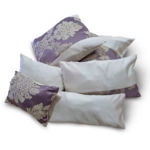 Комплект декоративних подушок Lumelle Damask 6шт фіолетові з молочним (п_0215)