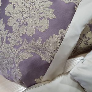 Комплект декоративних подушок Lumelle Damask 6шт фіолетові з молочним (п_0215)