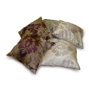 Комплект декоративних подушок Lumelle Damask 30х30см 5шт бордовий і бежевий (п_0224)