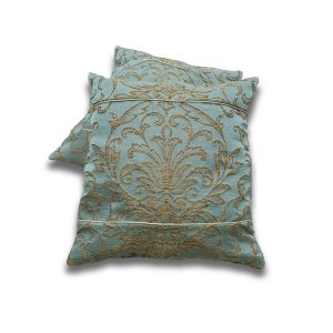 Комплект декоративних подушок Lumelle Damask 32х32см 2шт бірюзові (п_0232)