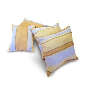 Комплект декоративних подушок Lumelle Drapilux 33х33см 2шт 40х26см 1шт 30х26см 1шт бежеві з блакитним (п_0242)
