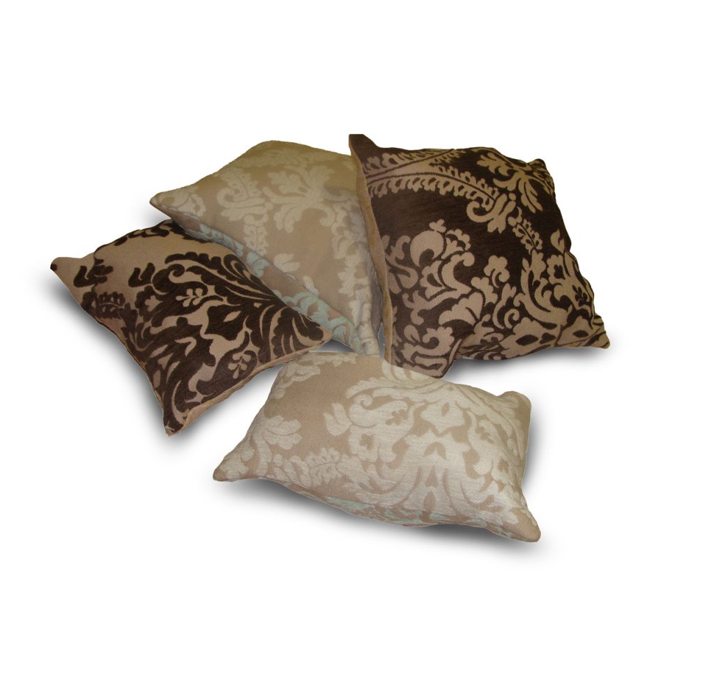 Комплект декоративних подушок Lumelle Damask 30х30см 2шт 20х30см 2шт Шоколадний і бежевий (п_0263)