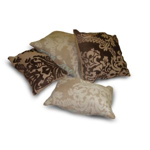 Комплект декоративних подушок Lumelle Damask 30х30см 2шт 20х30см 2шт Шоколадний і бежевий (п_0263)