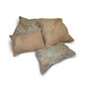 Комплект декоративних подушок Lumelle Damask 30х30см 2шт 20х30см 2шт Шоколадний і бежевий (п_0263)