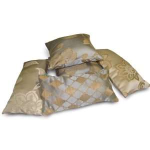 Комплект декоративних подушок Lumelle Ромби 40х21см 2шт 30х30см 2шт коричневі з бірюзовим(п_0341)