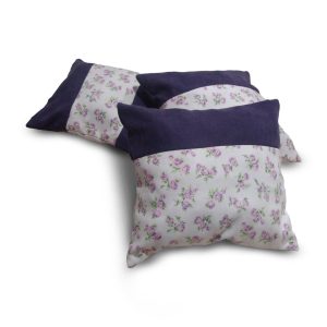 Комплект декоративних подушок Lumelle Rose 33х33см 2шт 37х28см 1шт молочні з фіолетовим (п_0360)