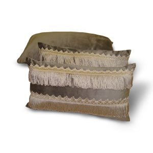 Комплект декоративних подушок Lumelle Hand Made оксамит 60х30см 1шт 48х25см 2шт сірі 3шт (п_0375)