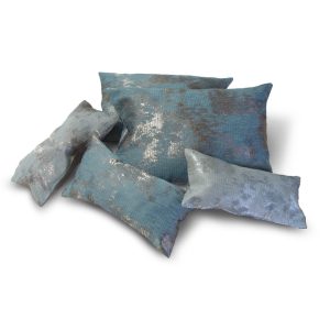 Комплект декоративних подушок Lumelle Abstract 44х30см 2шт 15х30см 3шт бежеві з блакитним (п_0383)