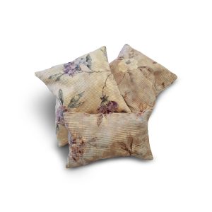 Комплект декоративних подушок Lumelle Flowers Line 30х30см 2шт 20х30см 1шт бежеві (п_0386)