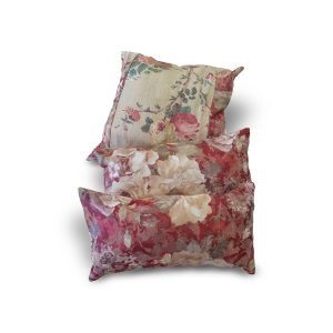 Комплект декоративних подушок Lumelle Flowers 35х35см 1шт 25х30см 2шт Теракотовий (п_0388)
