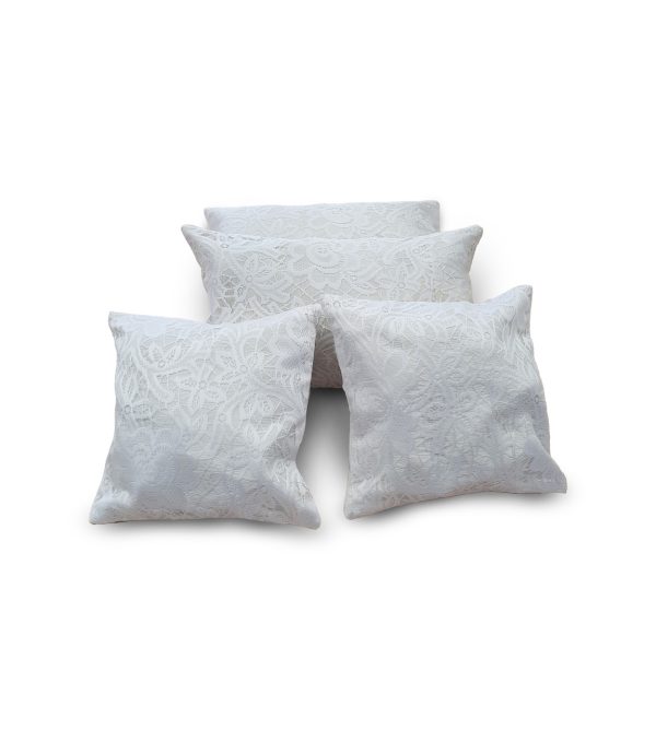 Комплект декоративних подушок Lumelle Hand Made 38х24см 2шт 26х26см 2шт білий (п_0401)