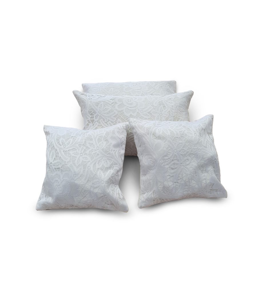 Комплект декоративних подушок Lumelle Hand Made 38х24см 2шт 26х26см 2шт білий (п_0401)