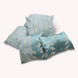 Комплект подушок Lumelle Plants Line 40х40см 2шт 30х30см 1шт 40х24см 1шт 35х25см 1шт бірюзові (п_0413)