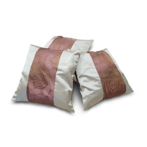 Комплект декоративних подушок Lumelle Rose 40х40см 3шт молочні з рожевим (п_0430)