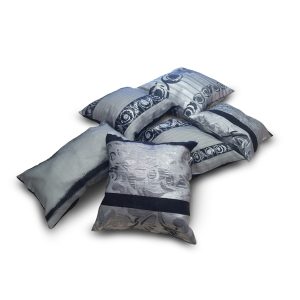 Комплект декоративних подушок Lumelle Ornament 6шт чорні зі сріблястим (п_0447)