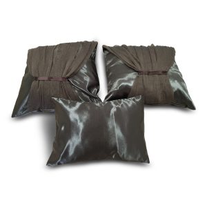Комплект декоративних подушок Lumelle Hand Made з бантом 40х40см 2шт 40х26см 1шт Шоколадні (п_0469)