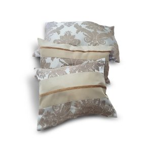 Комплект декоративних подушок Lumelle Damask Line 35х28см 1шт 43х23см 1шт 52х35см 1шт бежеві (п_0475)