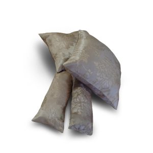 Комплект декоративних подушок Lumelle Damask 40х40см 2шт 40х15см 2шт бежеві із золотистим (п_0498)