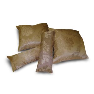 Комплект декоративних подушок Lumelle Damask 40х40см 2шт 40х15см 2шт бежеві із золотистим (п_0498)