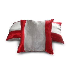 Комплект декоративних подушок Lumelle Simple 38х38см 3шт червоні з сірим (п_0511)
