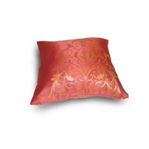 Комплект декоративних подушок Lumelle Damask 35х35 4шт теракотовий із золотим (п_0526)