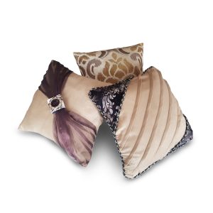 Комплект декоративних подушок Lumelle Hand Made 40х40см 3ш бежеві з чорним (п_0566)