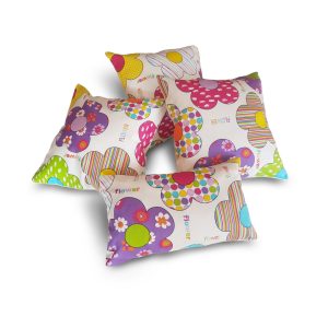 Комплект декоративних подушок Lumelle Flowers Abstract 37х37см 3шт 40х23см 1шт молочні (п_0578)