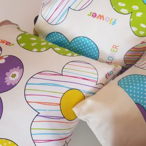 Комплект декоративних подушок Lumelle Flowers Abstract 37х37см 3шт 40х23см 1шт молочні (п_0578)