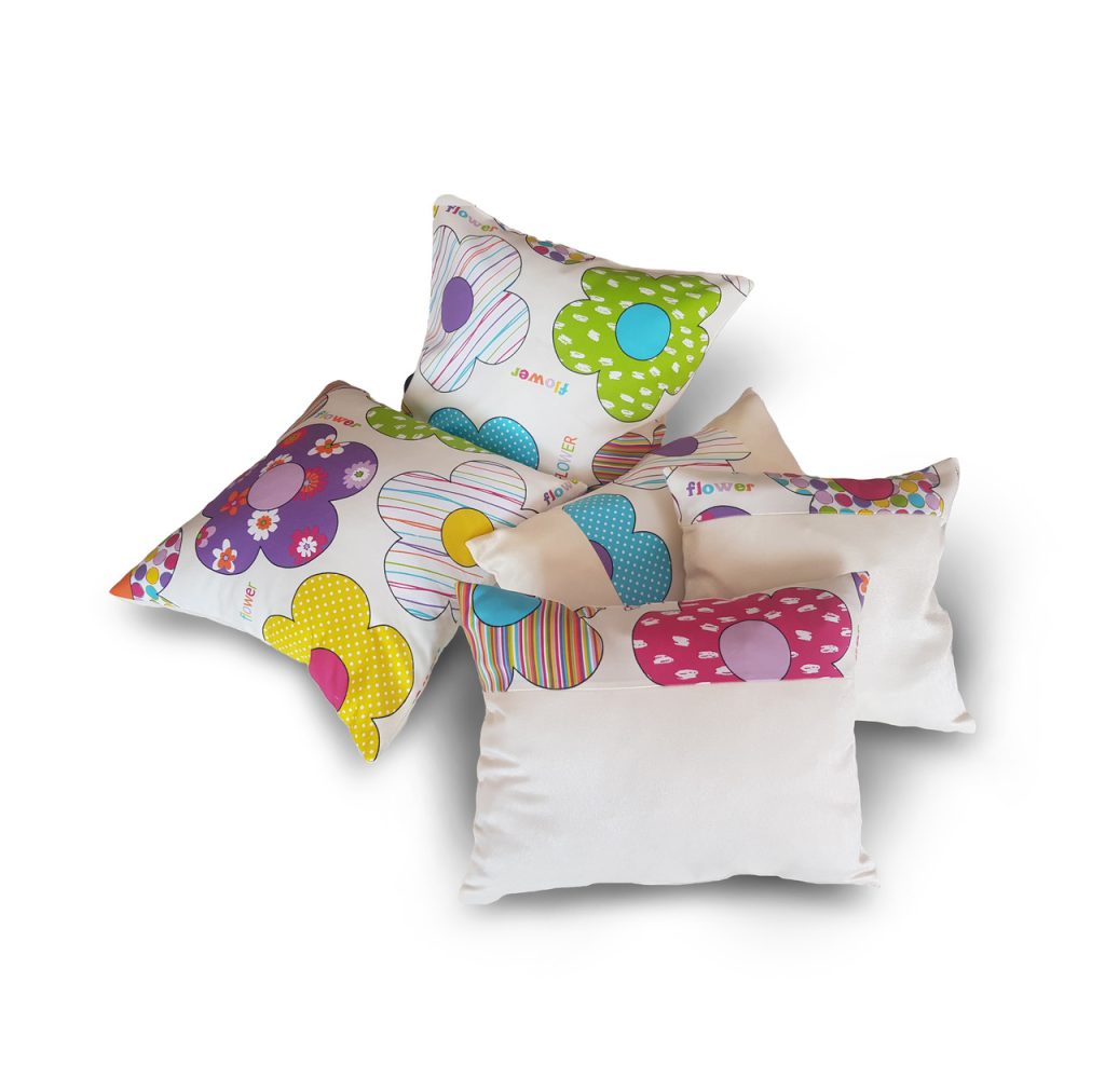 Комплект декоративних подушок Lumelle Flowers Abstract 5шт молочні (п_0579)