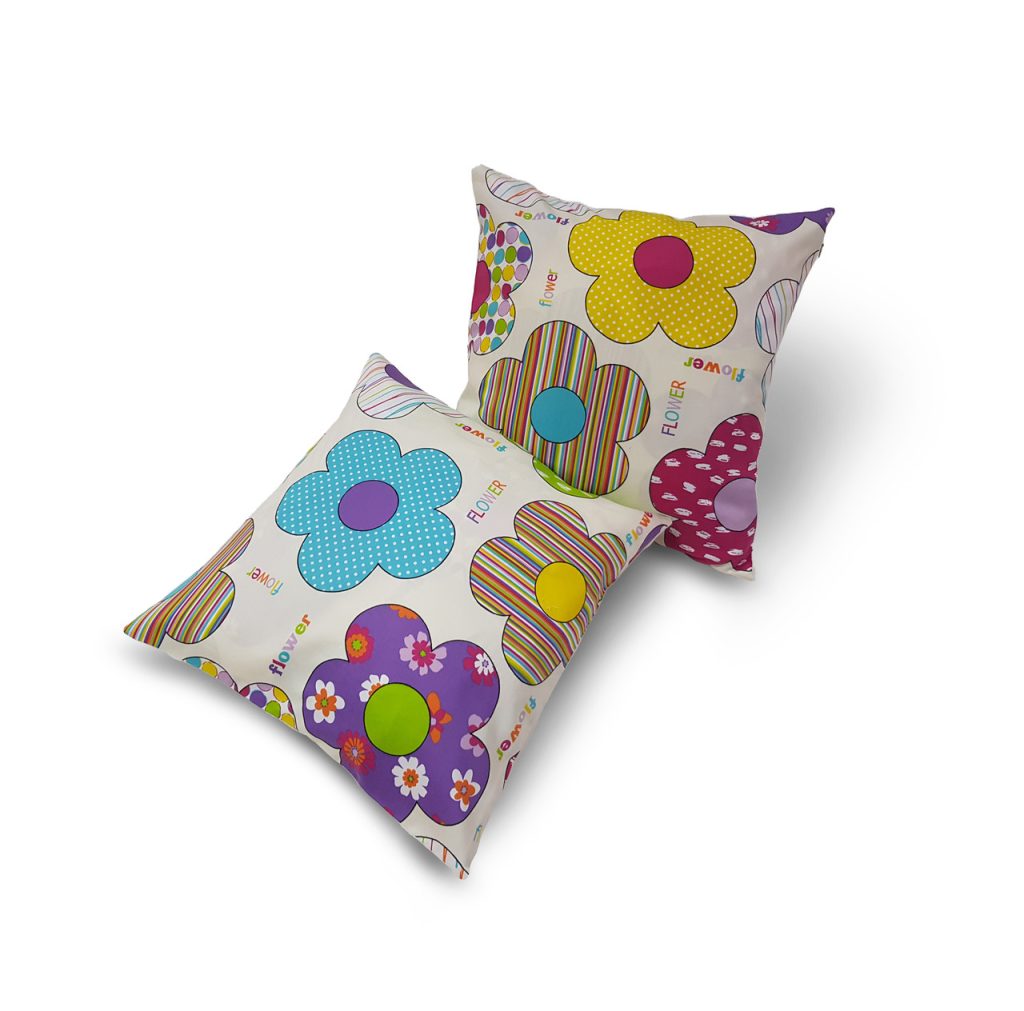 Комплект декоративних подушок Lumelle Flowers Abstract 40х40см 2шт молочні (п_0591)