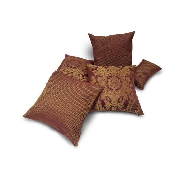 Комплект декоративних подушок Lumelle Clasic 38х38см 3шт 38х35см 1шт 31х18см 1шт теракотові (п_0596)