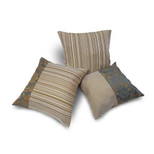 Комплект декоративних подушок Lumelle Classic 40х38см 2шт 31х35см 1шт молочні з золотистим (п_0597)