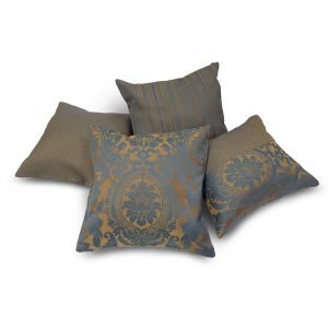 Комплект декоративних подушок lumelle Classic 4шт сині з золотистим (п_0598)