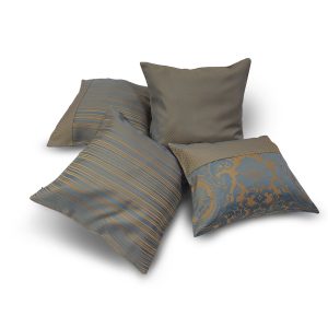 Комплект декоративних подушок lumelle Classic 4шт сині з золотистим (п_0598)