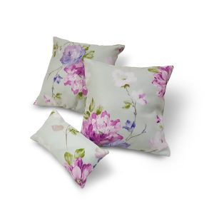 Комплект декоративних подушок Lumelle Flowers 40х40см 2шт  32х17см 1шт м’ятні та бірюзові (п_0602)