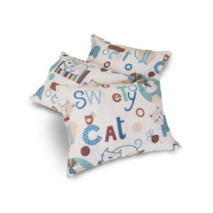 Комплект декоративних подушок Lumelle Cats 45х35см 3шт молочні (п_0626)