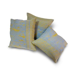 Комплект декоративних подушок Lumelle Pattern 36х36см 2шт 32х32см 1шт блакитні з жовтим (п_0654)