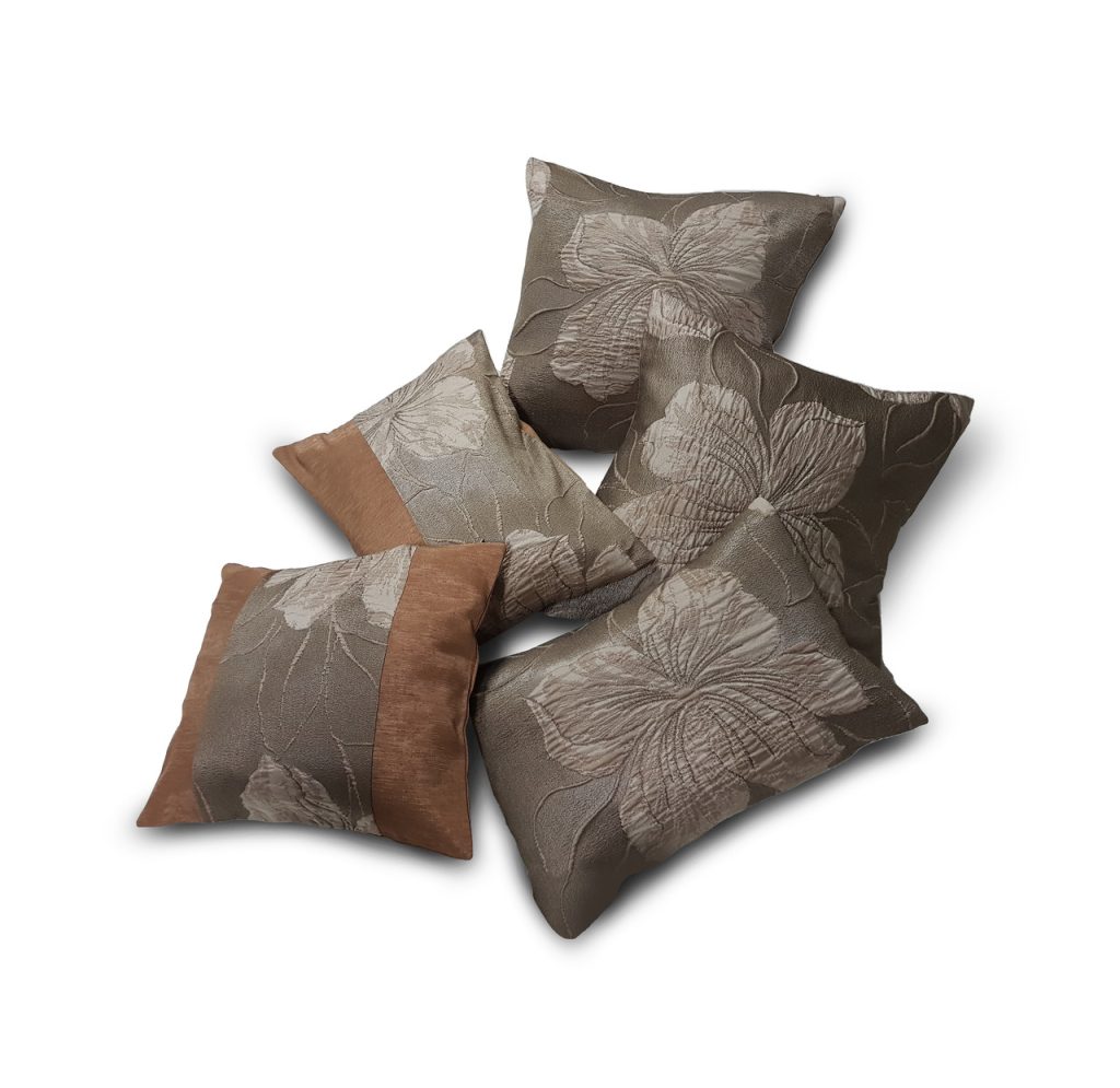 Комплект декоративних подушок Lumelle Flowers 40х40см 2шт 40х30см 1шт 40х25см 1шт 33х28см 1шт оливковий (п_0685)