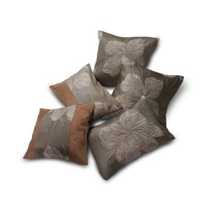 Комплект декоративних подушок Lumelle Flowers 40х40см 2шт 40х30см 1шт 40х25см 1шт 33х28см 1шт оливковий (п_0685)