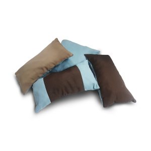 Комплект декоративних подушок Lumelle Simple 42х42см 1шт 45х24см 3шт Бірюзові з коричневим (п_0688)