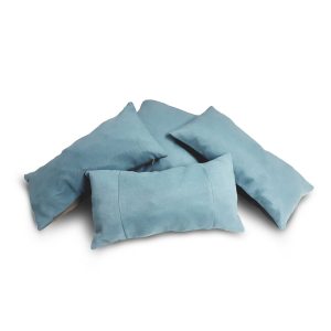 Комплект декоративних подушок Lumelle Simple 42х42см 1шт 45х24см 3шт Бірюзові з коричневим (п_0688)