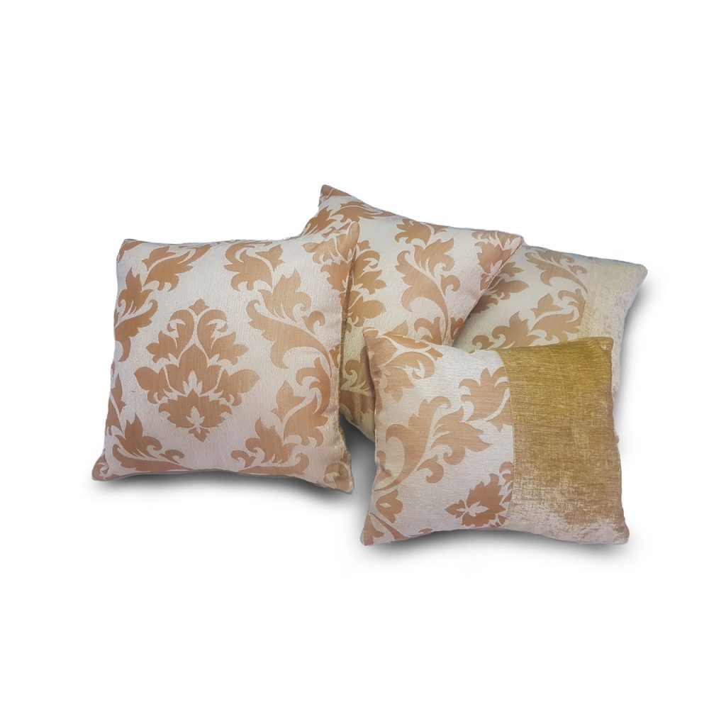 Комплект декоративних подушок Lumelle Damask 40х40см 2шт 45х38см 1шт 36х28см 1шт пісочні (п_0696)
